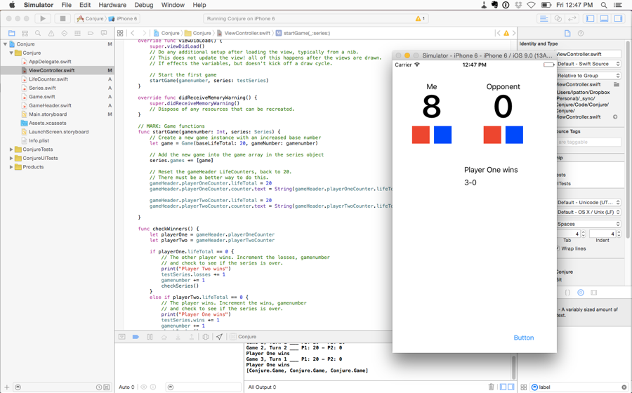 Early xCode screenshot